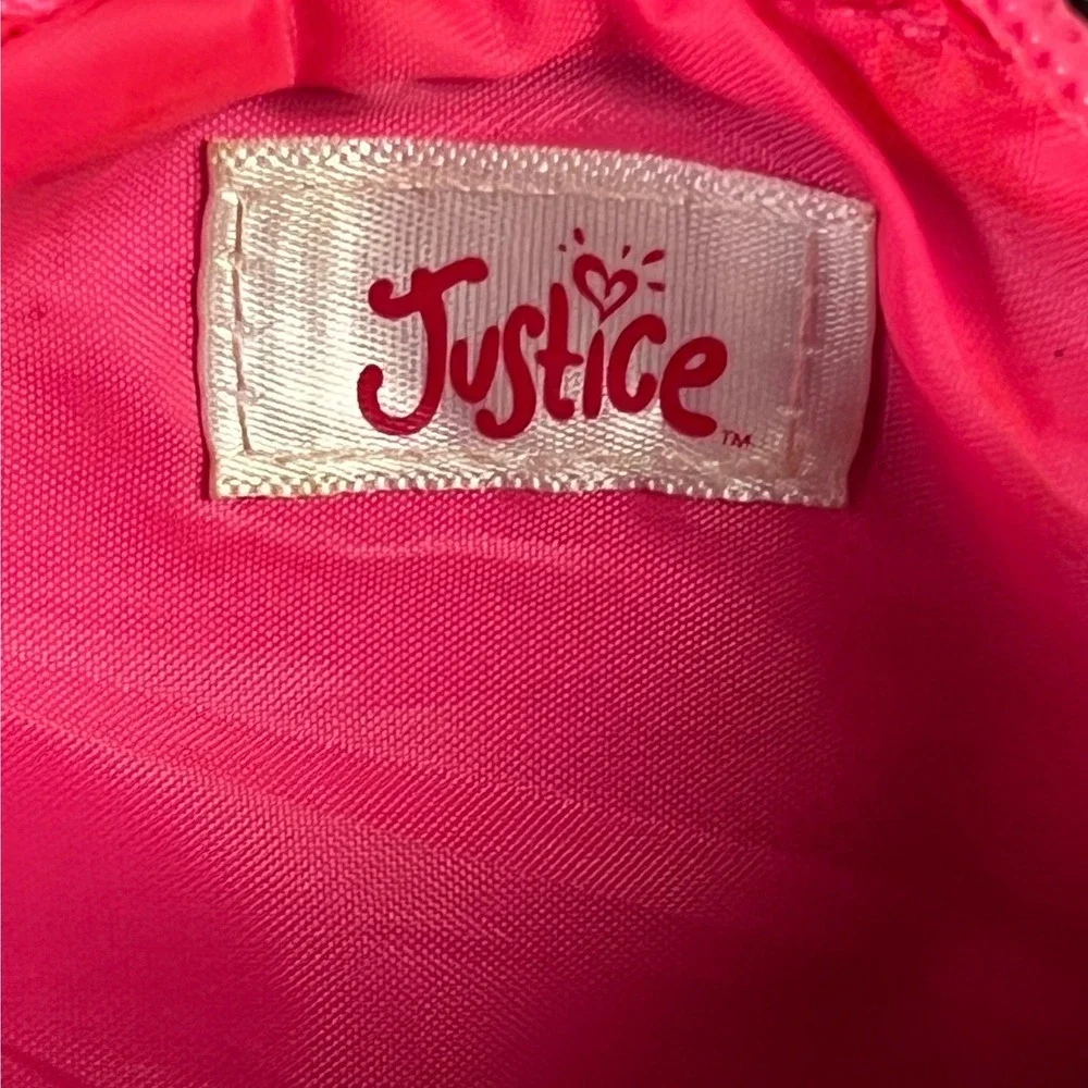 Justice Girls Crossbody Bag Initial H Emoji Polka Dot Black Pink Glitter Purse